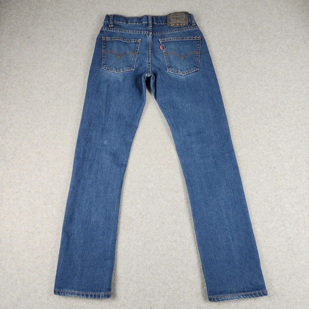 Levi's‎ 511 Jeans Boys 14 Blue Denim Medium Wash Performance Slim Straight Leg